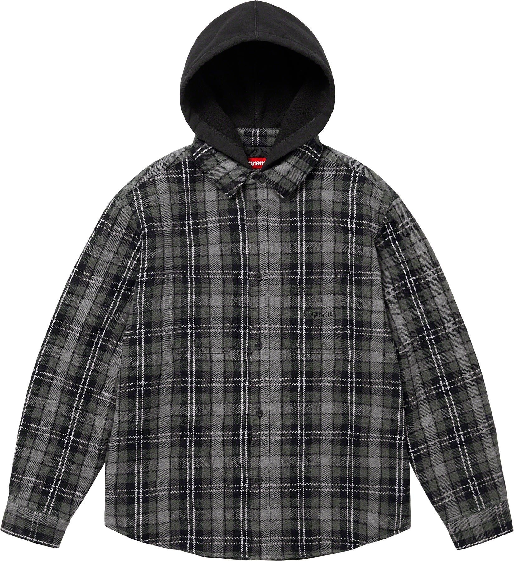 Tartan Flannel Hooded Shirt view 15
